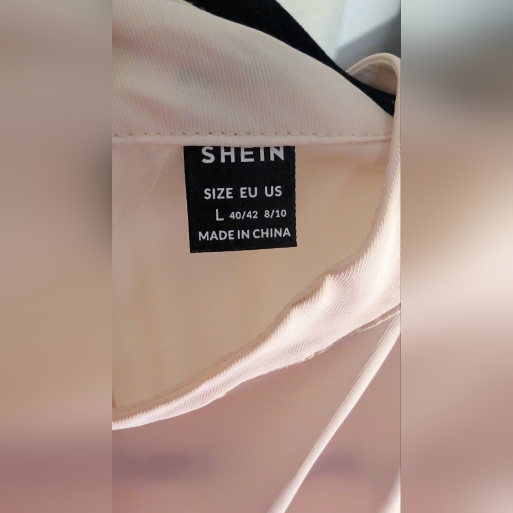 SHEIN Cream Long Sleeve Maxi Dress - Picture 9 of 12